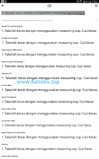 Cara mencari jenis font dengan aplikasi android