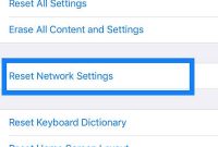 reset konfigurasi wifi pada iphone