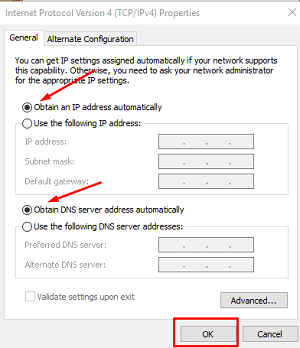 konfigurasi IPv4 wifi windows 10
