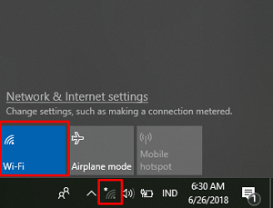 melihat status wifi di laptop
