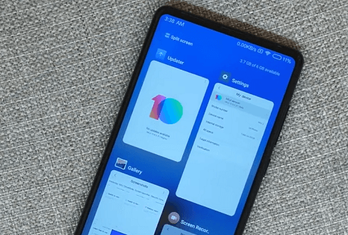 tampilan recent app miui 10