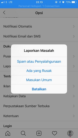 melaporkan masalah ke instagram melaporkan masalah ke instagram