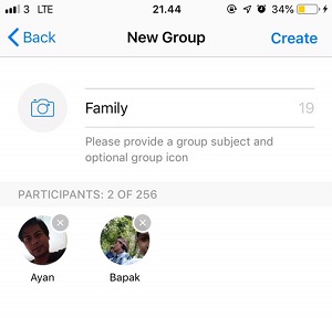 memberi nama dan ikon group whatsapp