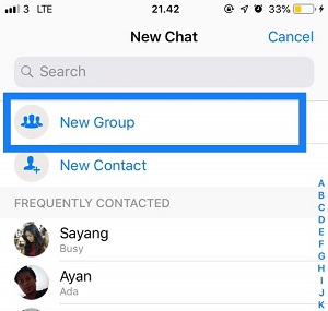 membuat group di whatsapp