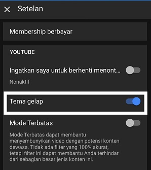 tampilan gelap youtube tampilan gelap youtube