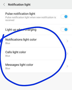mengatur led notifikasi xiaomi
