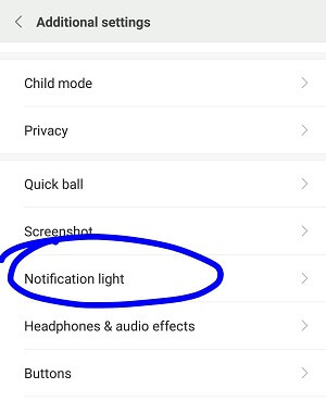 notification light xiaomi