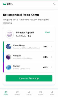 Tampilan Aplikasi Bibit (Investasi Reksadana) Tampilan Aplikasi Bibit (Investasi Reksadana)