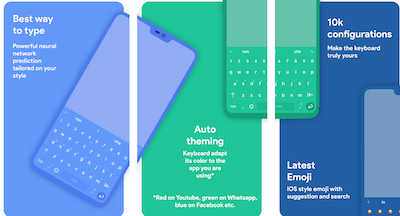 Chrooma Keyboard yang bisa menyesuaikan dengan warna aplikasi