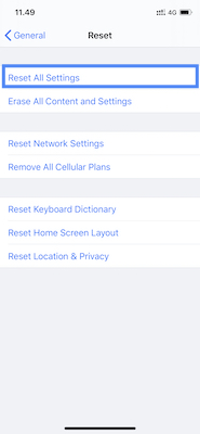 reset pengaturan iPhone reset pengaturan iPhone