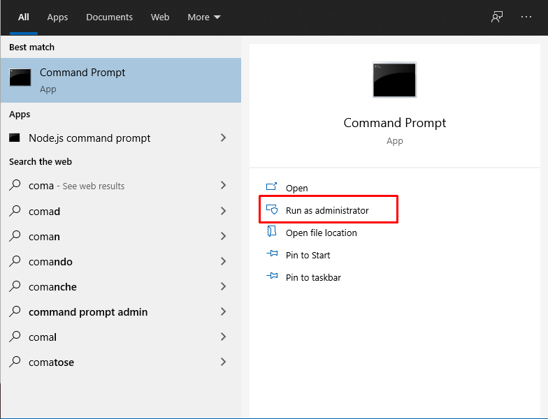 Command Prompt Windows 10