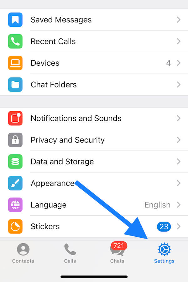 pengaturan aplikasi telegram