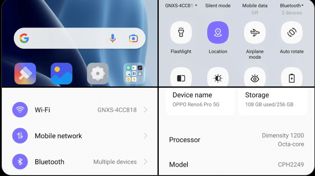 tampilan baru ColorOs 12
