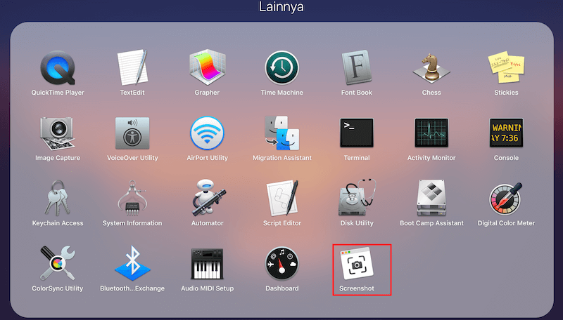 Aplikasi screenshot bawaan macbook