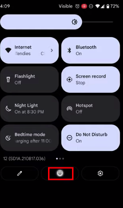 Mematikan Google Pixel 6 Melalui Quick Setting