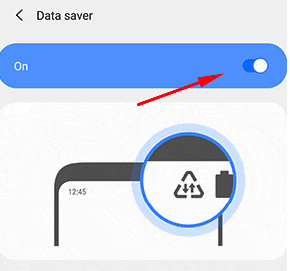 Mengaktifkan data saver samsung agar hemat kuota internet