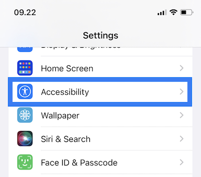 accessibility pada pengaturan iphone