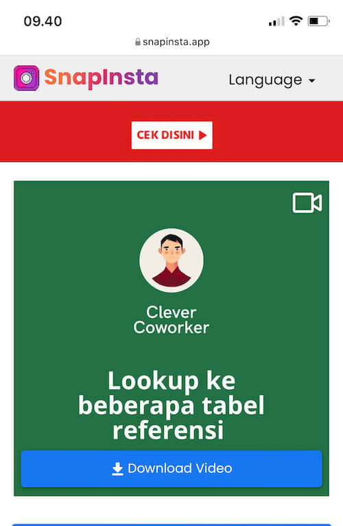 cara download reels dengan snapinsta app