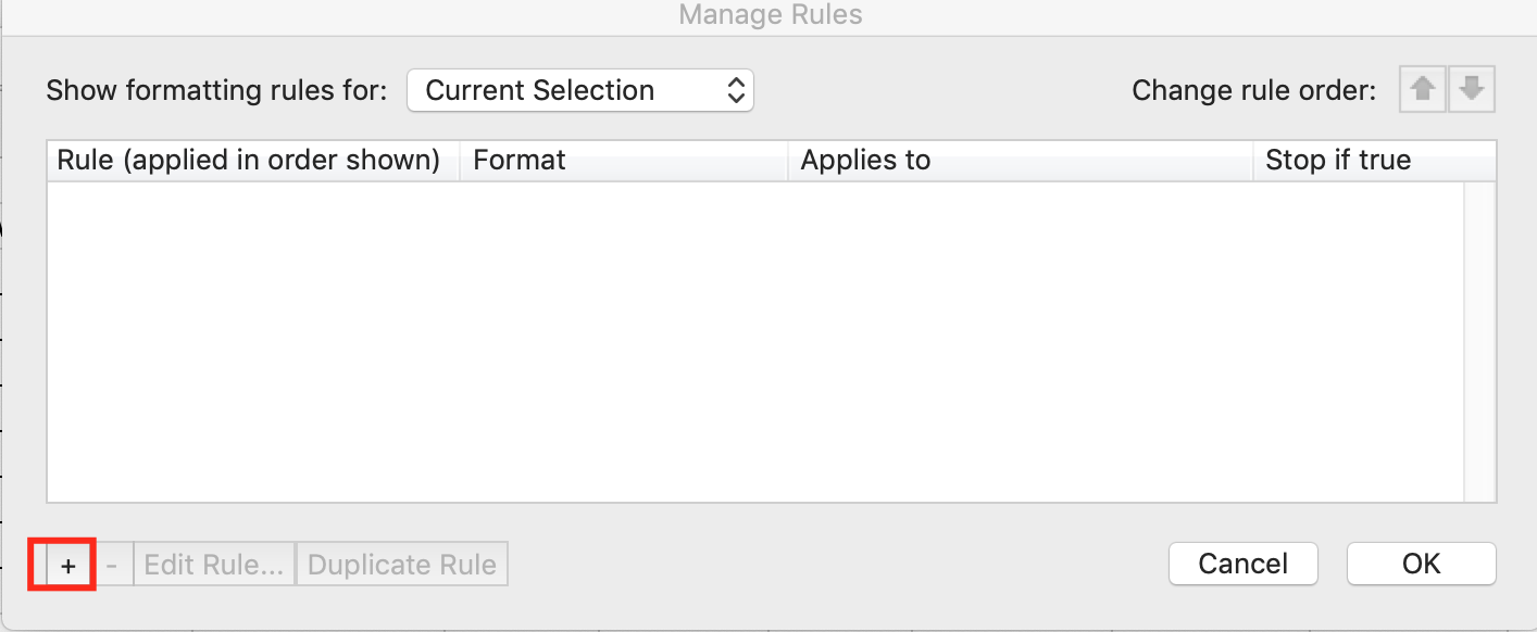 Menambah kondisi pada conditional formatting