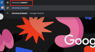 Restart Google Chrome dengan command