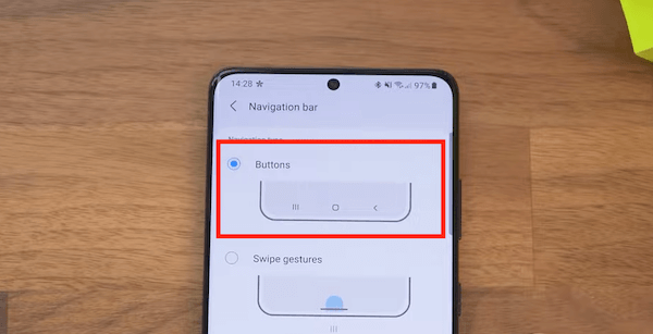 Tipe navigasi pada samsung galaxy s21 s21 ultra