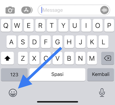 emoji pada keyboard iphone