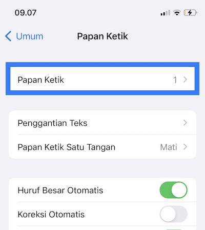 jumlah keyboard yang digunakan pada iphone