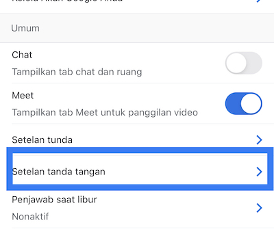 setelan tanda tangan aplikasi gmail