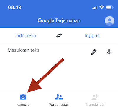 translate gambar pada google translate
