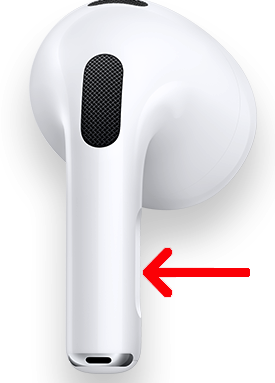 tombol pause atau play airpods generasi ketiga